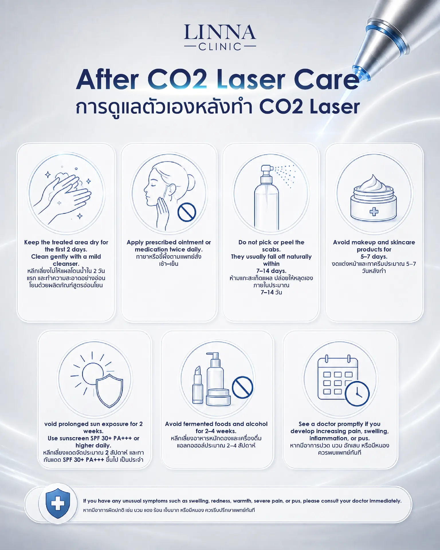 After CO2 Laser care