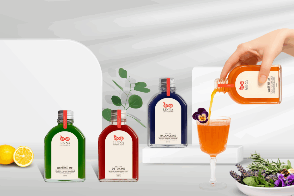 4種類の植物処方を用いたLINNA Crystal Bond Holistic Herbal Mocktail